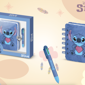 STITCH – Love – Gift Box – Journal Intime Fourrure + Stylo