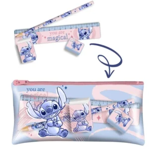 Trousse enfant – Disney – Lilo et Stitch – Multicolore – 9,5×19 cm – Zippée