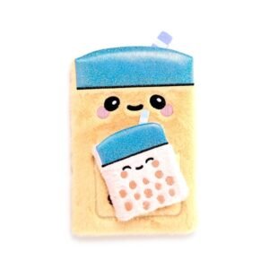 KAWAII – Boba le Bubble Tea – Notebook Pelucheux Premium + 1 Mini